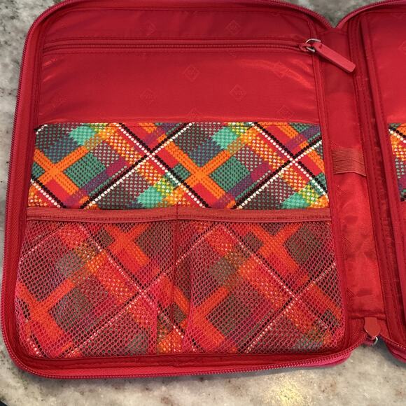 Vera Bradley Commuter Tablet Tamer Organizer Bag RUMBA Pink Travel iPad Floral - Picture 4 of 9